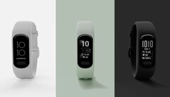 El Garmin Vivosmart 5 está disponible en dos tamaños y tres colores. (Fuente de la imagen: Garmin)