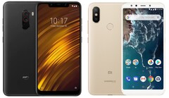 El Poco F1 y el Mi A2 fueron lanzados en 2018. (Fuente de la imagen: Xiaomi - editado)