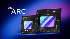 Con las optimizaciones de los controladores activadas, el chip Arc logró incluso superar a la GeForce RTX 3070 para móviles (Fuente de la imagen: Intel)