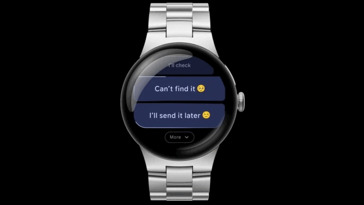 Respuestas inteligentes en la imagen del reloj Pixel (Fuente de la imagen: Google)