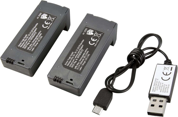 Se incluyen dos pilas recargables