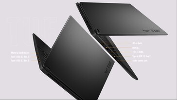 Puertos del ASUS TUF Gaming A14. (Fuente: ASUS)