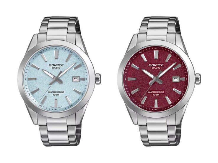 Los relojes Casio Edifice EFV-160D-2BV (izquierda) y EFV-160D-4AV (derecha)