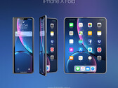 Una representación de cómo podría ser un híbrido plegable de iPhone/iPad (Fuente de la imagen: Roy Gilsing)
