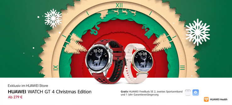 El Watch GT 4 Edición de Navidad. (Fuente: Huawei DE)