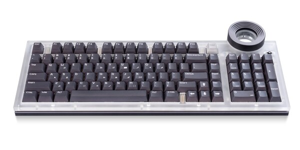 El teclado Lenovo Yoga Creative Keyboard AngryMiao Edition tiene la parte superior transparente.