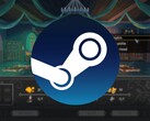 Una imagen que muestra el logotipo de Steam y el juego Yes, Your Grace, ahora en oferta.
