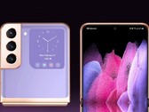 Un render conceptual de cómo podría ser el próximo Galaxy Z Flip. (Fuente de la imagen: LetsGoDigital)