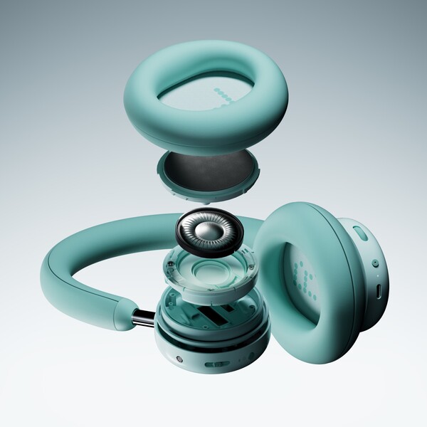 Los auriculares CMF Headphone Pro tienen un dial, un deslizador y un botón personalizable. (Fuente de la imagen: CMF by Nothing)