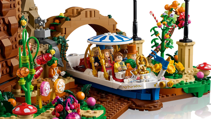Una imagen del nuevo set de LEGO que muestra las figuritas de la Wonkatania. (Fuente de la imagen: LEGO)