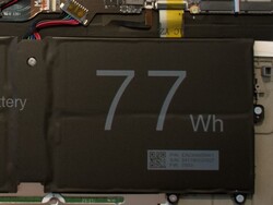 batería de 77 Wh en el interior del LG Gram 17
