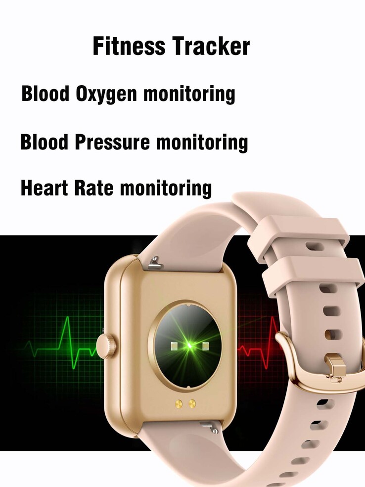 El smartwatch de SENBONO supuestamente cuenta con monitores de presión arterial y frecuencia cardíaca. (Fuente de la imagen: SENBONO)