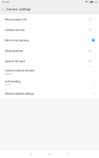 Xiaomi Mi Pad 4 – Configuración de la cámara