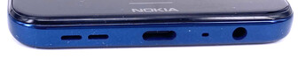 Abajo: Altavoz, USB-C, micrófono, conector de audio de 3,5 mm