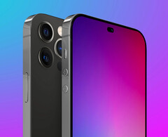 Los iPhone 14 Pro y Pro Max podrían parecerse a este render conceptual. (Fuente de la imagen: MacRumors)