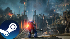 Una captura de pantalla del juego Warhammer 40.000: Space Marine 2 que muestra el arte del entorno en el juego. (Fuente: Steam - Editado)