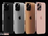 Al igual que el iPhone 12 Pro, el iPhone 13 Pro saldrá supuestamente en cuatro colores diferentes (Imagen: Letsgodigital)