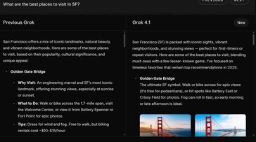 la IA xAI Grok 4.1 es mejor a la hora de elaborar respuestas más entretenidas y útiles a las preguntas. (Fuente de la imagen: xAI)