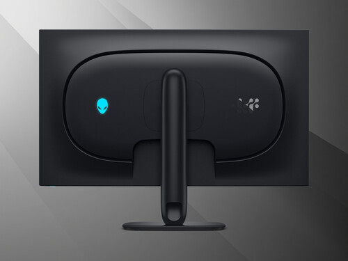 Se muestra la parte trasera del monitor OLED 4K de 32 pulgadas Alienware AW3226Q