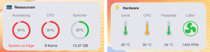 La temperatura de la CPU puede alcanzar los 90 grados Celsius en condiciones de carga prolongada.