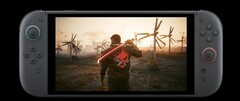 Una representación de la Nintendo Switch 2 jugando a Cyberpunk 2077 (fuente de la imagen: CD Projekt Red)