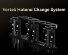 Pórtico del sistema de cambio de hotend de Vortek que permite el cambio rápido de hotend. (Fuente de la imagen: Bambu Lab)