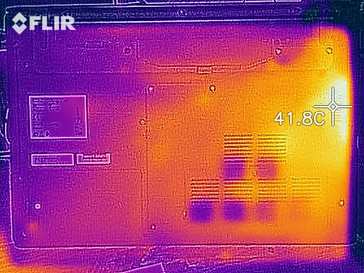 Distribución del calor bajo carga (parte inferior)