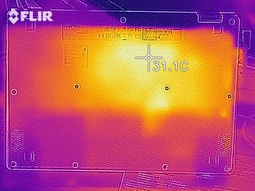 Distribución de calor en reposo (parte inferior)