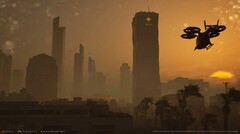 Redrock al atardecer con el avión de lanzamiento vertical encima (Fuente de la imagen: Build A Rocket Boy)