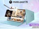 La Moto Pad 70 cuenta con una pantalla LCD IPS de 12,1 pulgadas