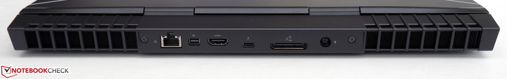 trasera: RJ45-LAN, Mini-DisplayPort 1.2, HDMI 2.0, Thunderbolt 3, amplificador gráfico, corriente