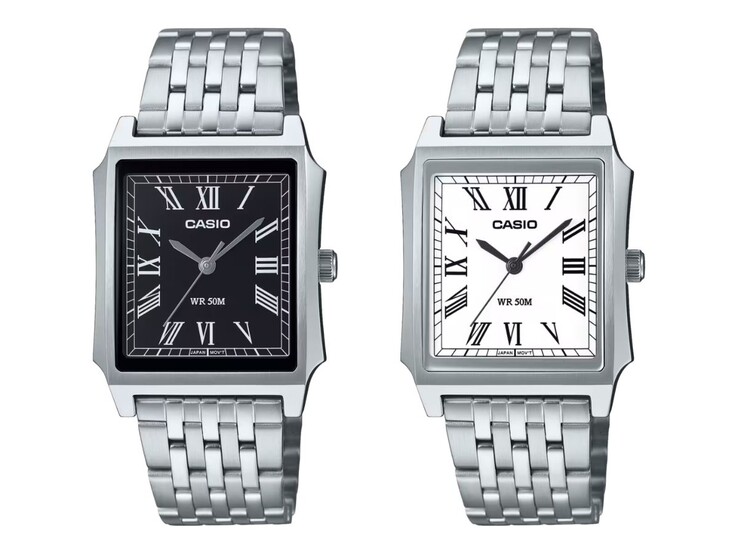 Los relojes Casio MTPB190D-1BV (izquierda) y MTPB190D-7BV (derecha)