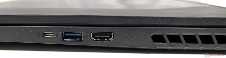Lado derecho: un puerto USB 3.2 Gen 2 Tipo-C, un puerto USB 3.2 Gen 2 Tipo-A (Power Delivery), salida HDMI 2.0