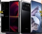 Sony Xperia 1 III vs. Xiaomi Mi 11 Ultra: los smartphones con Snapdragon 888 puestos a prueba de velocidad. (Fuente de la imagen: Sony/Xiaomi/TechNick - editado)