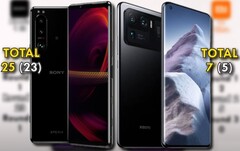 Sony Xperia 1 III vs. Xiaomi Mi 11 Ultra: los smartphones con Snapdragon 888 puestos a prueba de velocidad. (Fuente de la imagen: Sony/Xiaomi/TechNick - editado)