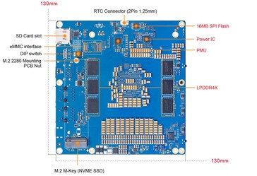 Se puede conectar una unidad SSD M.2 a través de PCIe (Fuente de la imagen: Orange Pi)