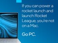 Intel afirma que Rocket League no puede ser jugado en un Mac, incluso que puede usar CrossOver. (Fuente de la imagen: Intel)