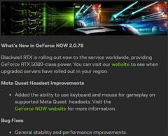 GeForce Ya está disponible la versión 2.0.78 con acceso a los servidores GeForce RTX 5080 de todo el mundo (Fuente de la imagen: Propia)