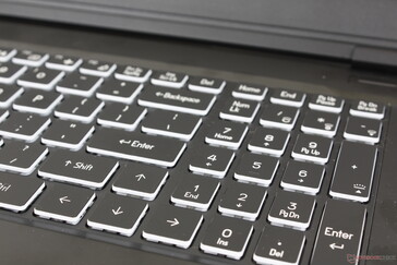 Las teclas del teclado numérico son más pequeñas que las teclas de dirección y las teclas QWERTY