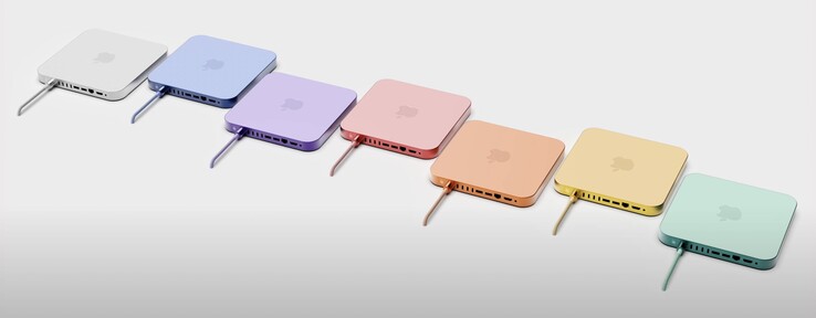 Posibles colores del Mac mini en Apple. (Fuente de la imagen: ZONEofTECH)