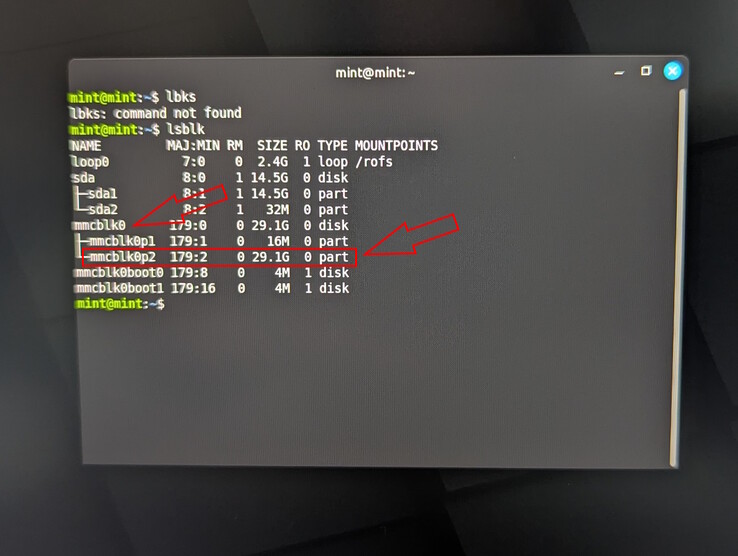 Comprobación final con lsblk que muestra el tamaño ampliado de la partición (29 GB)