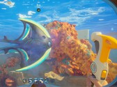 Una captura de pantalla de una versión modded de Subnautica 2 con criaturas matables