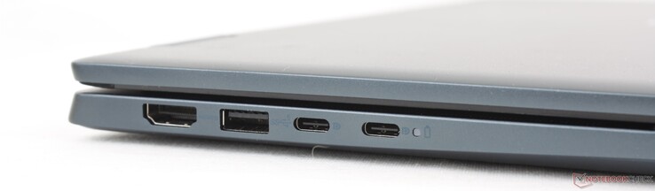 Izquierda: HDMI 1.4, USB-A 3.2 Gen. 1, 2x USB-C 3.2 Gen. 2 c/ DisplayPort + Power Delivery