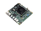La placa base MIX-PT LWV1 Mini ITX de Aaeon tiene el aspecto de una típica placa base SFF compacta con ventilador integrado.