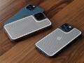 El iPhone 12 Pro con su nueva carcasa cheesegrater. (Fuente: Yanko Design)