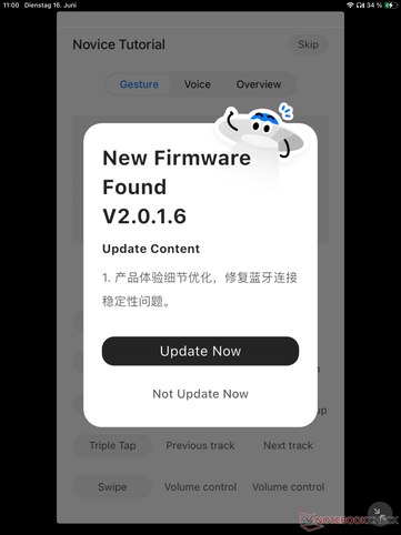 Inmediatamente después de la conexión, se lleva a cabo una actualización del firmware de forma sencilla.