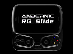 La parecida a la PSP Go de Anbernic estará disponible en colores blanco y negro. (Fuente de la imagen: Anbernic - editado)