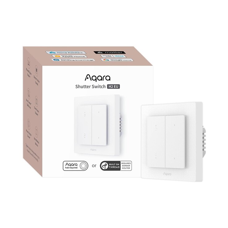 El interruptor de obturación Aqara H2 EU. (Fuente de la imagen: Aqara)