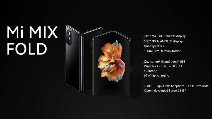 El Mi Mix Fold tiene un precio de 9.999 CNY (~1.521 dólares) en China. (Fuente de la imagen: Xiaomi)