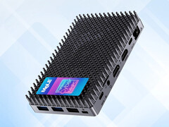 El mini PC Cyber X1 cuesta unos 349 dólares en la UE. En la imagen: el diseño del sistema. (Fuente de la imagen: MeLE - editado)